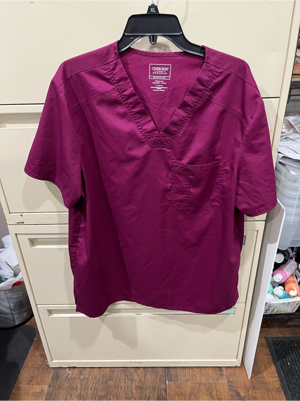 Cherokee Scrub Top in Berry Plum